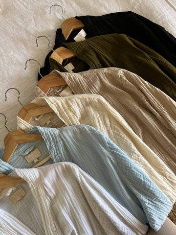 Cotton Robe: Ecru / One Size