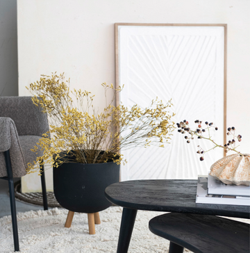 Embossed Handmade Paper Wall Décor - Oak Frame