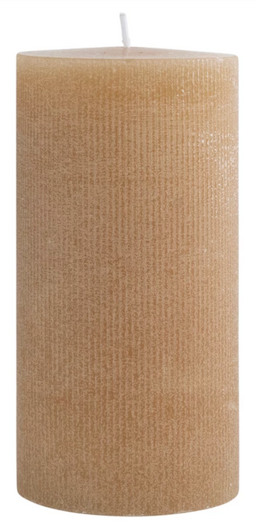 Linen Powder Finish Pillar Candle