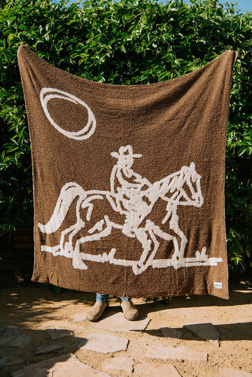 Drifter Plush Throw - Leather Brown