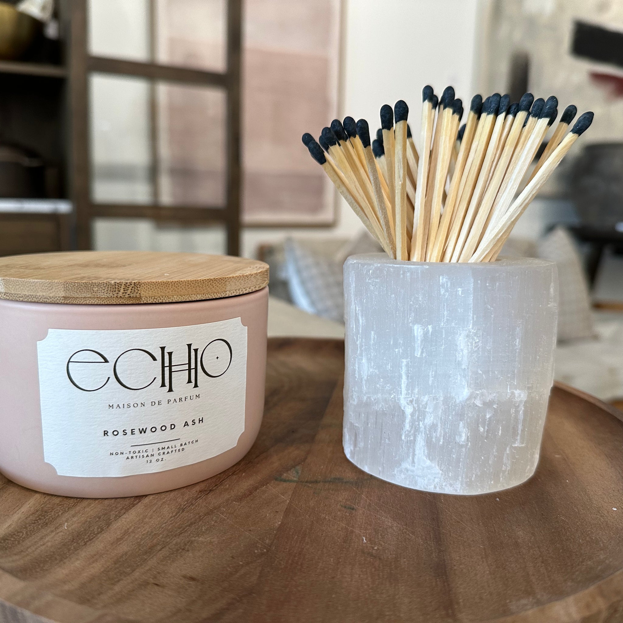 Selenite Match Holder