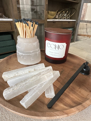 Selenite Match Holder