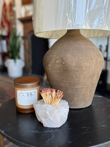 White Quartz Match Holder