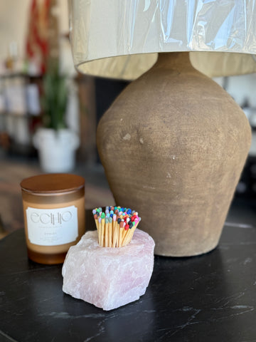 Rose Quartz Match Holder