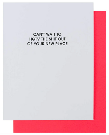 HGTV Your New Place Letterpress Card