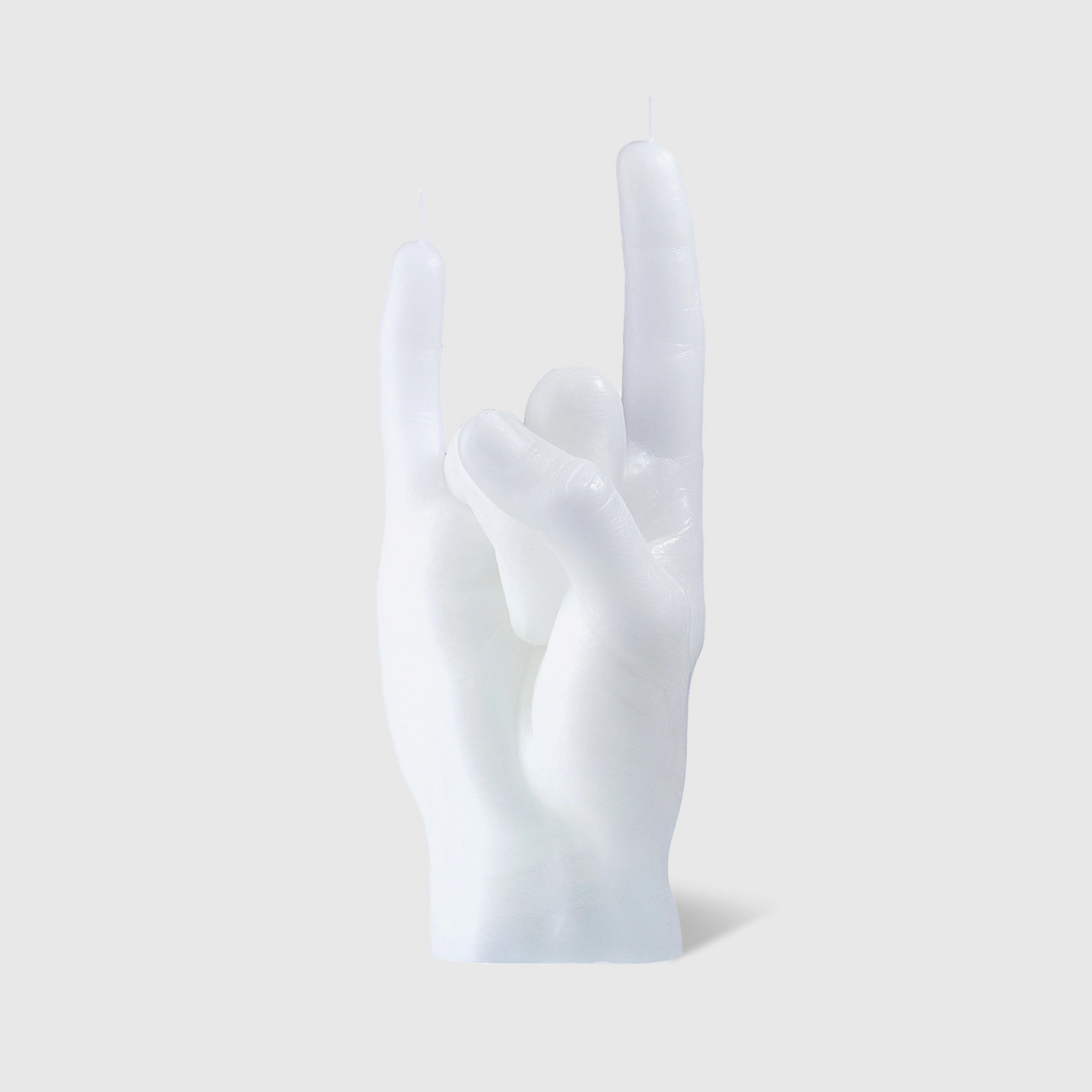 You Rock Hand Gesture Candle - White
