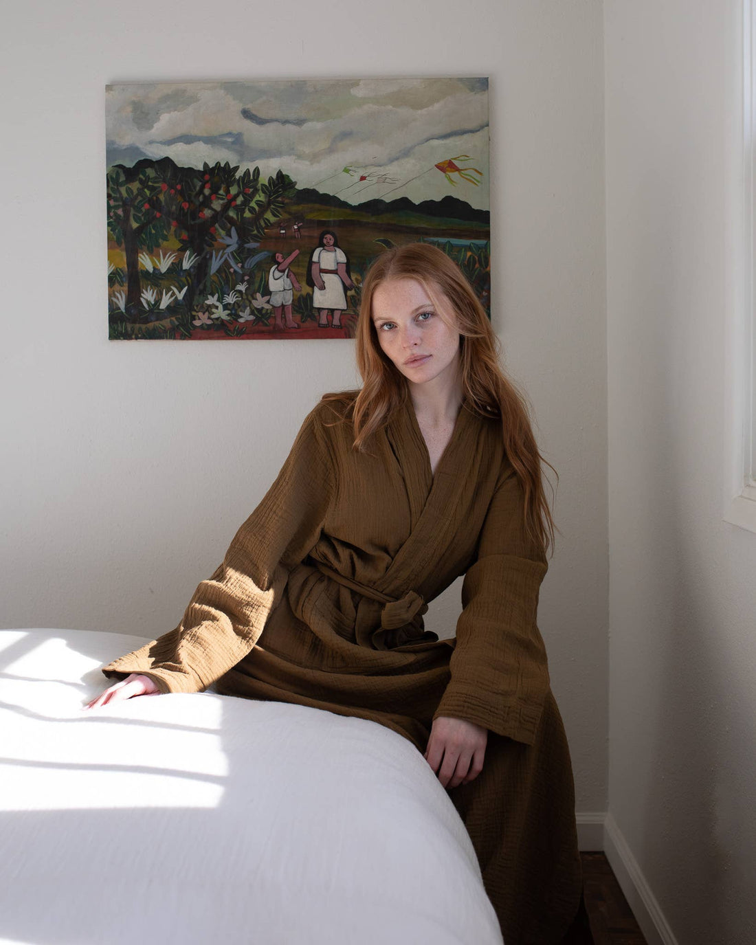 Cotton Robe: Cream / One Size