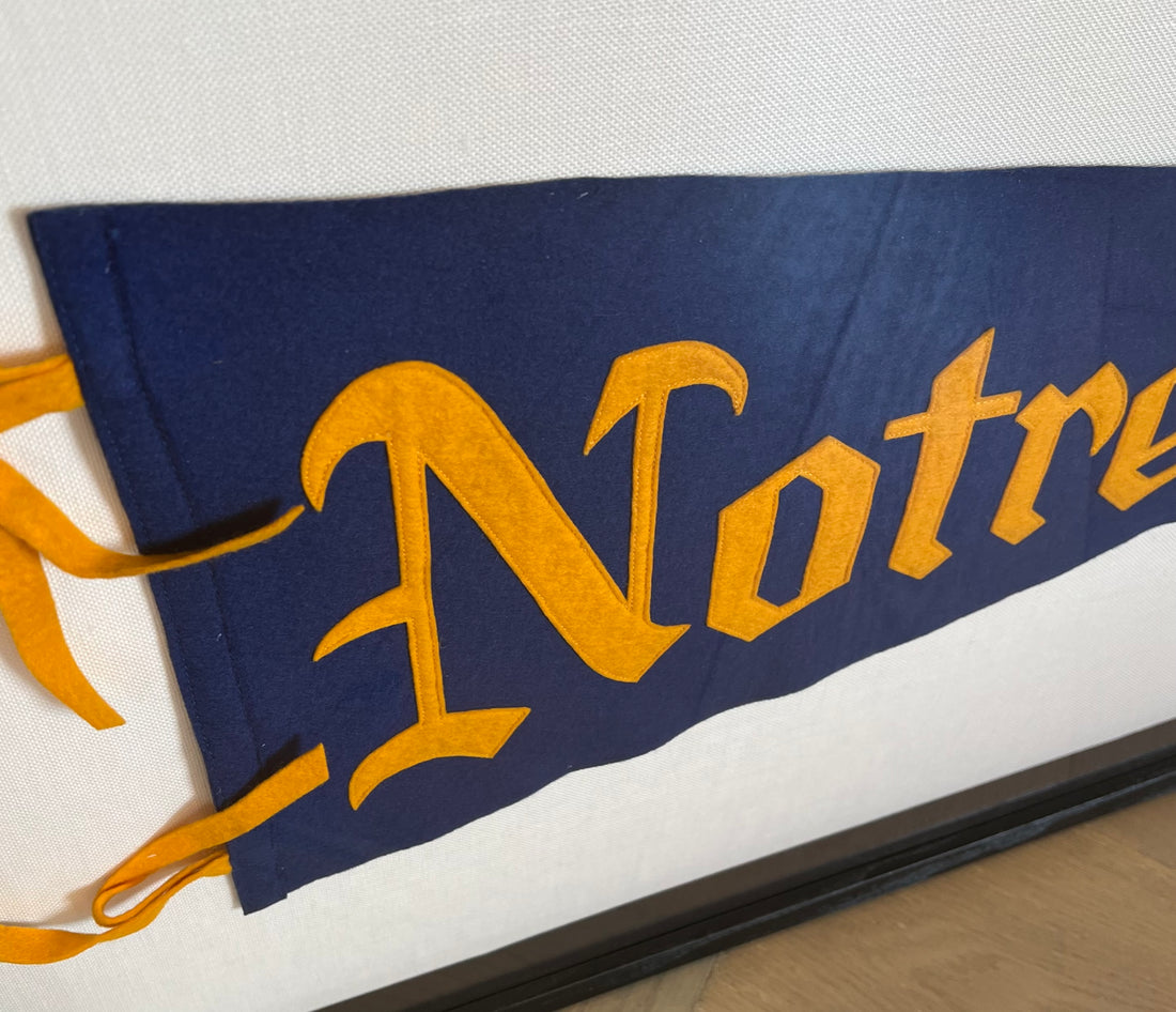Notre Dame Vintage Pennant Shadow Box