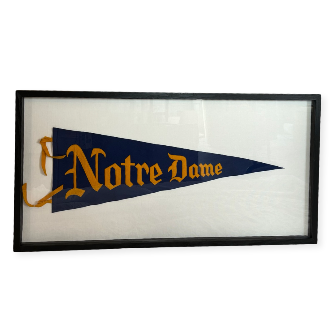Notre Dame Vintage Pennant Shadow Box