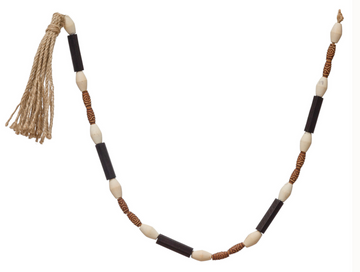 Multi Colored Wood Bead Garland